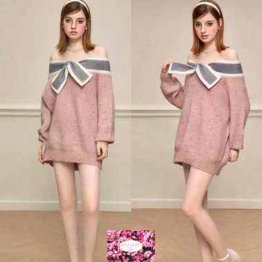 Áo Len Nữ Nơ Trễ Vai Tiểu Thư Form Giấu Quần Freesize Cao Cấp Giá ưu đãi 331.550₫