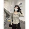 Áo len nữ thu đông dệt kim nhún eo ôm body sexy, quyến rũ KHOSI SP199 giá 139k 2