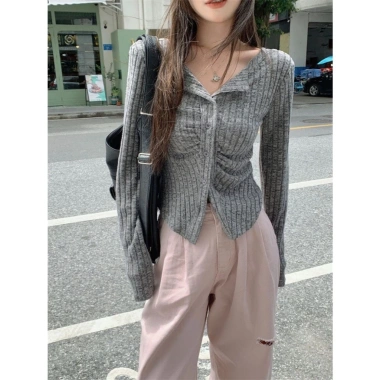 Áo len nữ thu đông dệt kim nhún eo ôm body sexy, quyến rũ KHOSI SP199 giá 139k 6