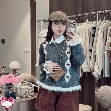 Áo Len Nữ Trám Nơ Nổi Dày Mềm Mịn Form Vừa Tôn Dáng Quảng Châu 427.500₫