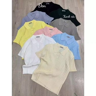 Áo Len Polo Dệt Kim Tay Ngắn PK96 – Giảm còn 260k, Vải mềm, Phong cách hiện đại 3 Áo Len Polo Dệt Kim Tay Ngắn PK96 – Giảm còn 260k, Vải mềm, Phong cách hiện đại 3