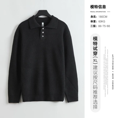 Áo Len Polo Nam YIZHI Cao Cấp Dệt Kim Cổ Bẻ Lịch Lãm Phong Cách Hàn Quốc 850k