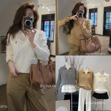 Áo Len Polo Thêu Ngựa Cổ Bẻ ALPTNC - Siêu ấm, Thời trang, Giá 430k giảm giá