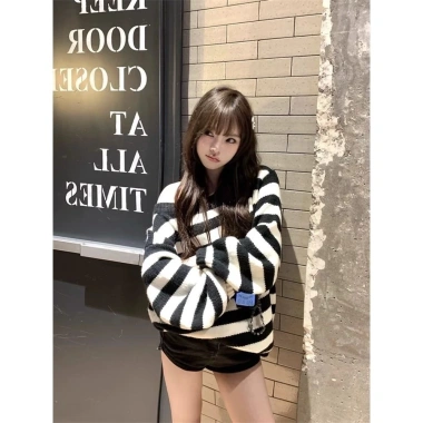 Áo len quây nữ oversize retro màu ngọt ngào, đơn giản, ấm áp thu đông - Giá 91.476₫ 2
