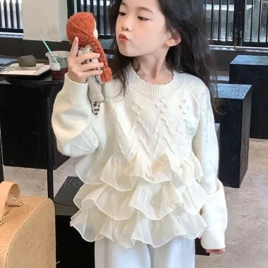 Áo Len Ren Bé Gái - Top Đan Công Chúa Thời Trang, Giá Ưu Đãi 303.070₫ 6