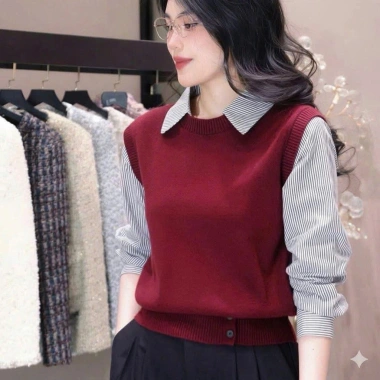 Áo Len Sơ Mi Dài Tay Cổ Đức Trẻ Trung Thanh Lịch - Phù Hợp Đi Làm và Đi Café B7 219.000 VND 4