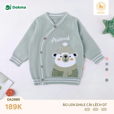 Áo len sơ sinh đa màu Dokma NB-6M-2-8kg, mềm mại, giảm giá, chỉ 189k 4