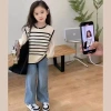 Áo len sọc tay phồng công chúa bé gái Xuân Thu - Khâu hai mảnh, giảm 20% 5
