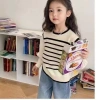 Áo len sọc tay phồng công chúa bé gái Xuân Thu - Khâu hai mảnh, giảm 20% 8