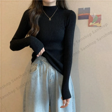 Áo Len Tăm Cổ 3 Phân Tay Dài Dáng Ôm – Dễ Phối Đồ, Phù Hợp Mọi Lứa Tuổi, Giá Chỉ 69.900₫