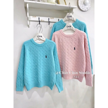 Áo Len Thêu Hình Ngựa 2 Màu Xanh Hồng - Sang Trọng, Giá Ưu Đãi 470.000₫ 5