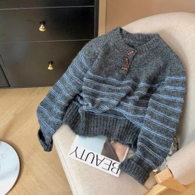 Áo len thu đông dài tay kẻ sọc độc đáo NGOMINH SP399 - mềm mịn, giảm giá 169k 10