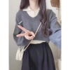Áo len thu đông set 2 món cổ sơ mi tay bồng hottrend NGOMINH SP242 giảm giá 189k 6