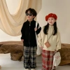 Áo len trẻ em cardigan mùa đông dày dệt kim, dây kéo, thời trang bé trai bé gái 4
