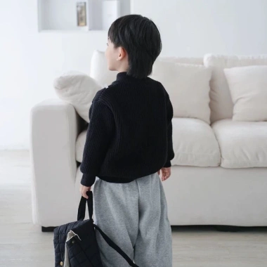 Áo len trẻ em cardigan mùa đông dày dệt kim, dây kéo, thời trang bé trai bé gái 6