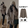 Áo len ulzzang đuôi tôm form rộng dài dệt kim basic Hàn Quốc Quảng Châu NGOMINH SP69 209k 4