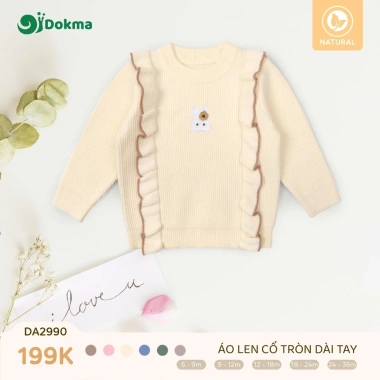 Áo Len và Gile Cổ Tròn Dokma DA2.267/DA2.990 5-13kg 3-36M Giá ưu đãi 165k 2