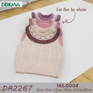 Áo Len và Gile Cổ Tròn Dokma DA2.267/DA2.990 5-13kg 3-36M Giá ưu đãi 165k 3