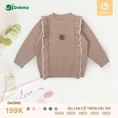 Áo Len và Gile Cổ Tròn Dokma DA2.267/DA2.990 5-13kg 3-36M Giá ưu đãi 165k 5
