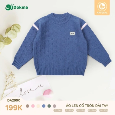 Áo Len và Gile Cổ Tròn Dokma DA2.267/DA2.990 5-13kg 3-36M Giá ưu đãi 165k 7
