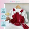 Áo len & váy đỏ bông trắng, tặng túi thỏ, áo yếm Giáng Sinh lễ Tết JMKids 129k