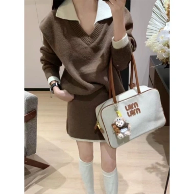 Áo len & váy rời phong cách Hàn Quốc thu đông - Hai mảnh, giảm còn 122k 7 Áo len & váy rời phong cách Hàn Quốc thu đông - Hai mảnh, giảm còn 122k 7