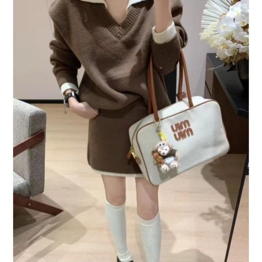 Áo len & váy rời phong cách Hàn Quốc thu đông - Hai mảnh, giảm còn 122k