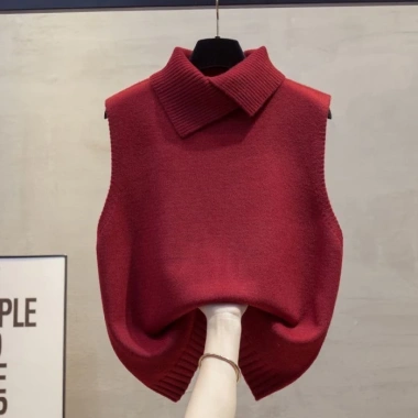 Áo len vest nữ thiết kế ve áo phong cách mùa thu, trưởng thành - Giá 144.840₫