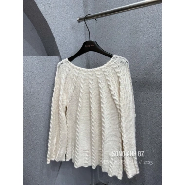 Áo len xoè hoạ tiết thừng QCCC ALXHTT giảm còn 560.000đ - mềm mại, thời trang 5