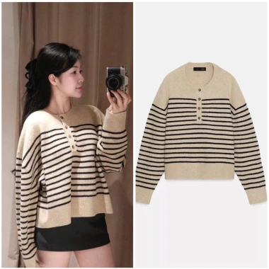 Áo Len Zara Kẻ Đường Ngang Size M Giá 530k - Giảm Giá, Thoải Mái, Phong Cách Mùa Thu