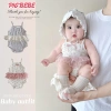 Áo Liền Quần Bé Gái Pig BeBe Đính Ren Lưng Hoa Ngọt Ngào Mùa Hè 0-12 Tháng 119k