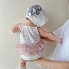 Áo Liền Quần Bé Gái Pig BeBe Đính Ren Lưng Hoa Ngọt Ngào Mùa Hè 0-12 Tháng 119k 5