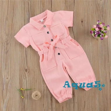 Áo liền quần tay ngắn bé gái có túi đáng yêu - Giá chỉ 229.500đ giảm từ 279.990đ 3