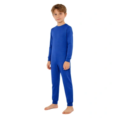 Áo liền quần unisex trẻ em Nyeemya cotton, cổ tròn tay dài, dây kéo lưng vô hình - giá 411k