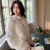 Áo lông thú ngắn giả lông cáo phong cách influencer Hàn Quốc cho mùa thu đông - Giá 273.024 VND 4