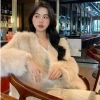 Áo lông thú ngắn giả lông cáo phong cách influencer Hàn Quốc cho mùa thu đông - Giá 273.024 VND 8