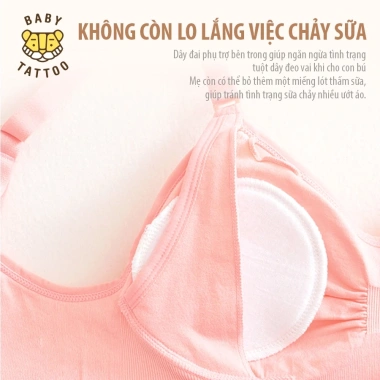 Áo Lót BABY TATTOO Không Gong Hỗ Trợ Sau Sinh Con Bú, Chống Cháy Xe - 249.000đ 5