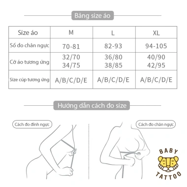 Áo Lót BABY TATTOO Không Gong Hỗ Trợ Sau Sinh Con Bú, Chống Cháy Xe - 249.000đ 8