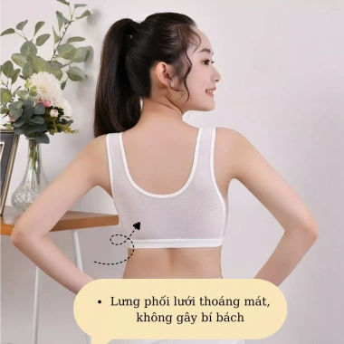 Áo lót học sinh LANIXA A611 cotton, lưới thoáng khí, mát mẻ, đệm mút ôm ngựa - 202.000 VND 6