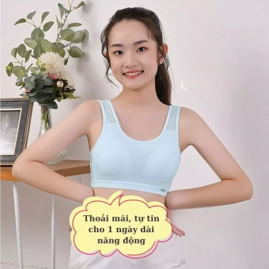 Áo lót học sinh LANIXA A611 cotton, lưới thoáng khí, mát mẻ, đệm mút ôm ngựa - 202.000 VND 7