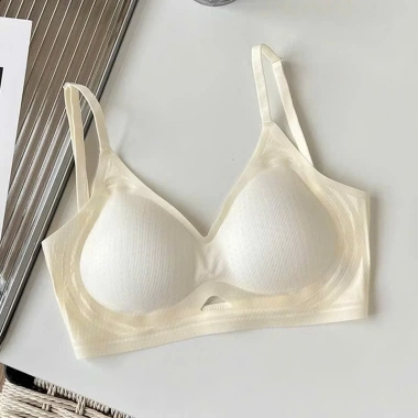 Áo Lót Nữ Đệm Dày Su Đúc Không Gọng, Dây Lưng Mảnh, Thoáng Mát, Không Lộ Viền D01 5
