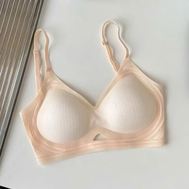 Áo Lót Nữ Đệm Dày Su Đúc Không Gọng, Dây Lưng Mảnh, Thoáng Mát, Không Lộ Viền D01 10