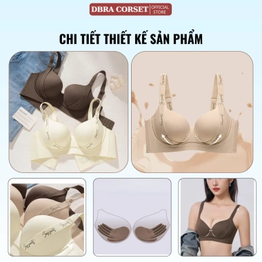 Áo Lót Nữ Không Gọng Nâng Ngực 3/4 Cup Đệm 0,5cm – Gom Gọn, Ôm Sát, Dây Chữ Thời Trang, Co Giãn Êm – 299k 8