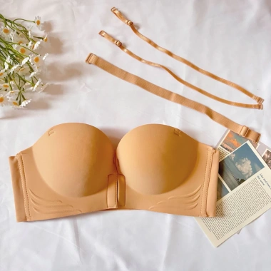 Áo lót nữ su đúc không gọng, không dây, đệm dày 5cm, bản to che mỡ lưng C042 - Giá chỉ 150.000₫