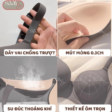 Áo lót SamBra đúc su trơn mút mỏng nâng đỡ vòng 1 lớn chống chảy xệ BRA01 - 185k 5 Áo lót SamBra đúc su trơn mút mỏng nâng đỡ vòng 1 lớn chống chảy xệ BRA01 - 185k 5