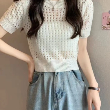 Áo lưới Quảng Châu cổ tròn bo chất liệu nhẹ, giảm giá 17% - chỉ 103.500₫