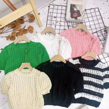Áo lưới Quảng Châu cổ tròn bo chất liệu nhẹ, giảm giá 17% - chỉ 103.500₫
