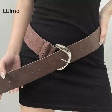 Áo Maill Da Lộn LUImo + Thắt Lưng Rộng Vintage Y2K - Giá chỉ 72.820₫