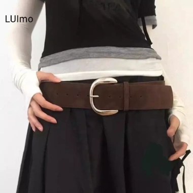 Áo Maill Da Lộn LUImo + Thắt Lưng Rộng Vintage Y2K - Giá chỉ 72.820₫ 6