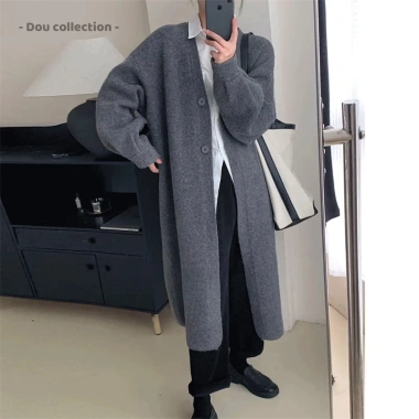 Áo Mangto Trơn Dài Tay Unisex Oversize Dày Ấm - Basic Thanh Lịch du lịch, dạo phố | Mã TA092 10
